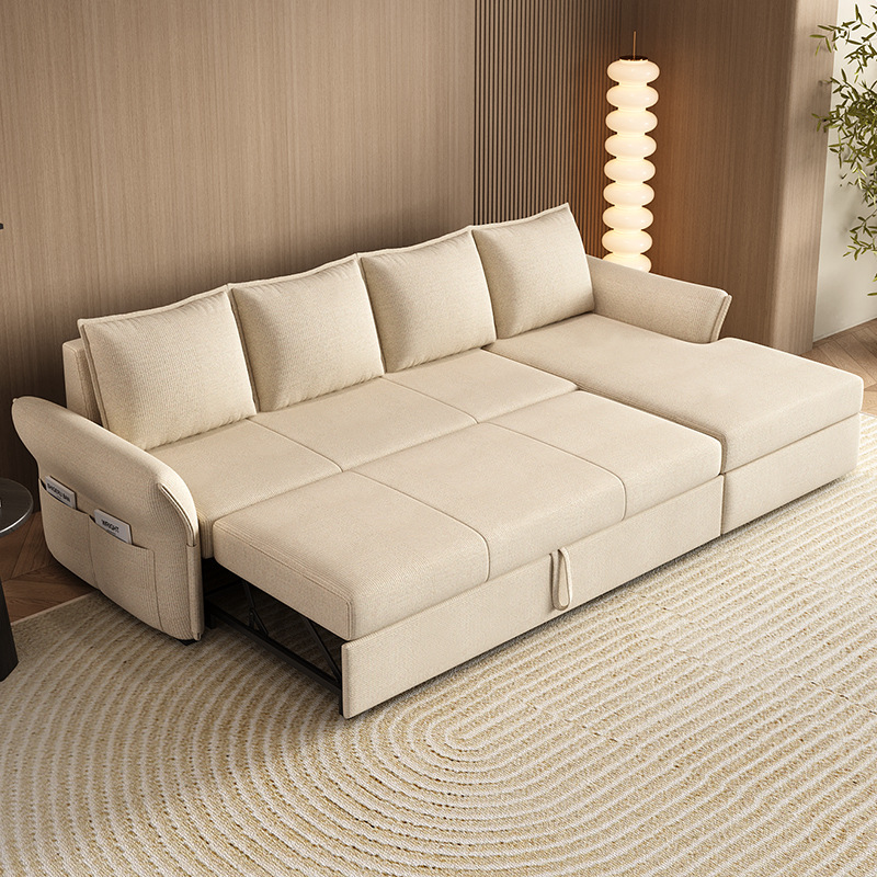 Combinación simple y multifuncional de sofá cama plegable de pequeño tipo de sala de estar de apartamento de almacenaje VIP desmontable sofá de esquina