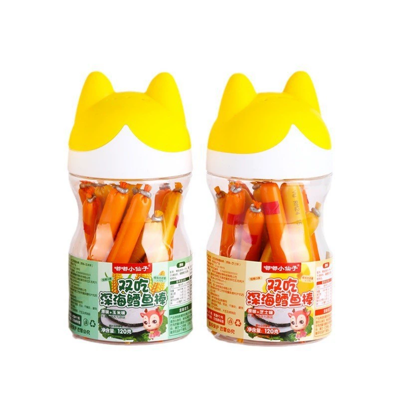 嘟嘟小仙子 Cod sausage, one can, two flavors, 120g can, 2 flavors