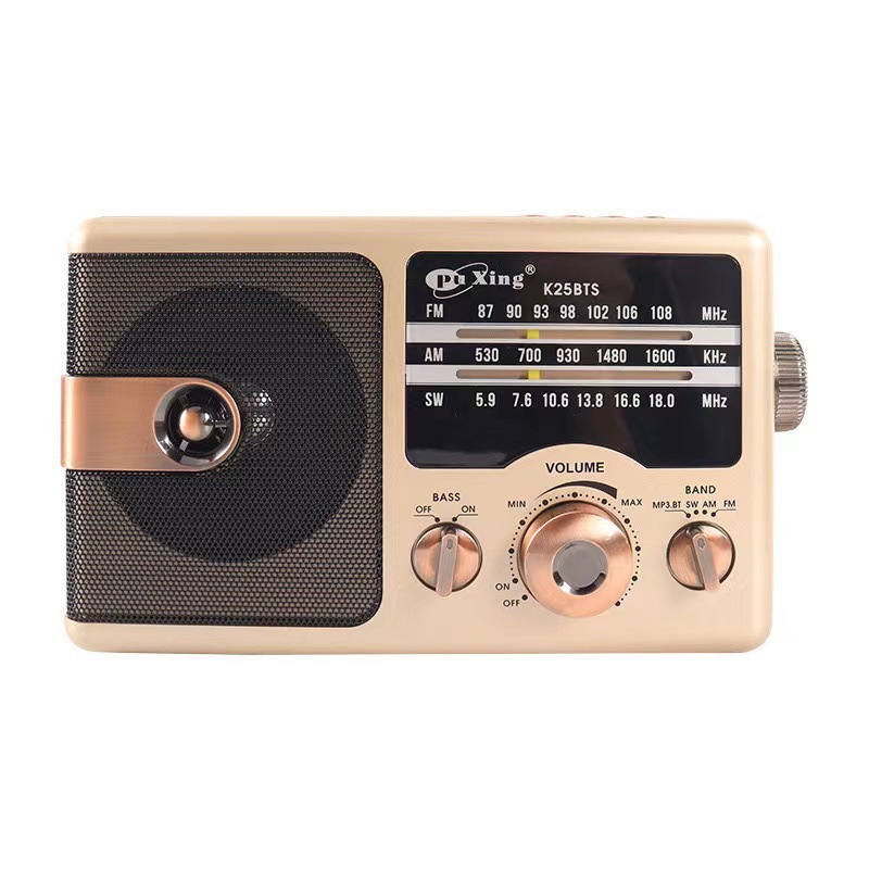 Nuevo 2025 nuevo retro radio recargable multibanda Bluetooth para personas mayores subwoofer de alto volumen