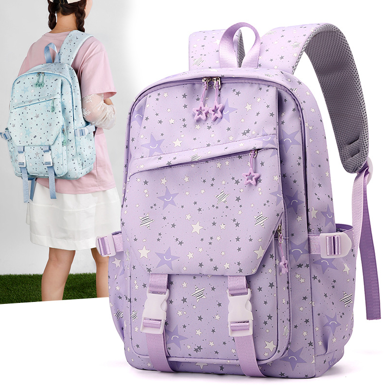 Cross-border large-capacity 2026 new model backpack for junior and senior high school students, stylish backpack for female students, casual commuter school bag