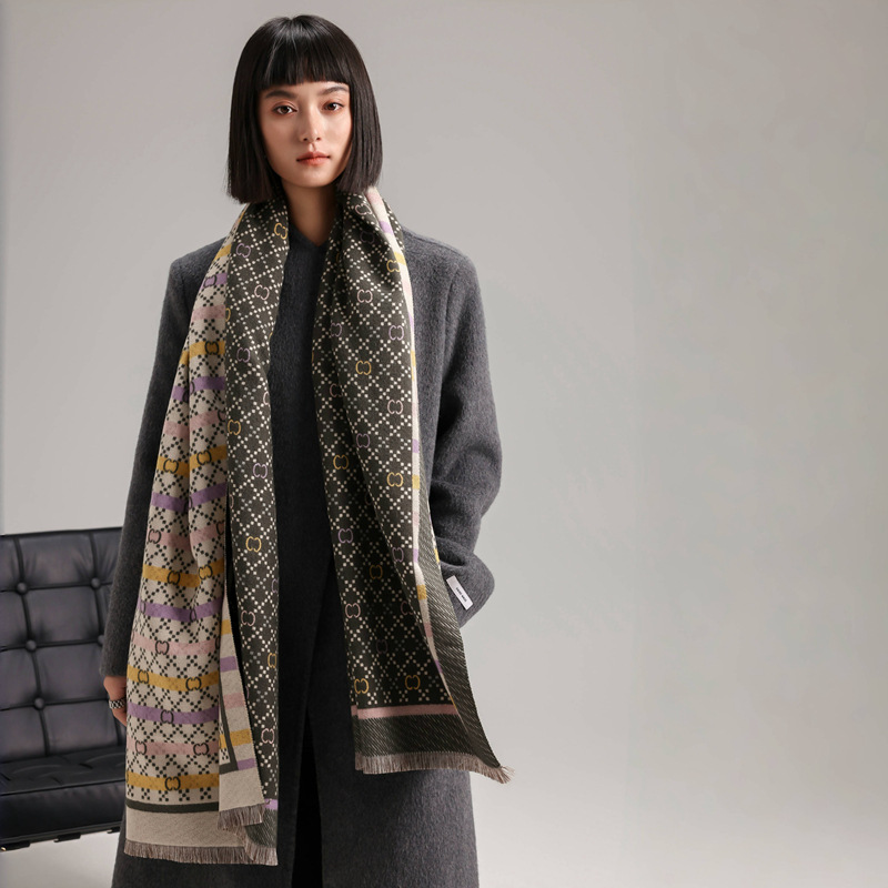2024 invierno de alta calidad mantel cálido para mujeres nuevo estilo de moda colgante otoño invierno bufandas de cachemir de doble cara