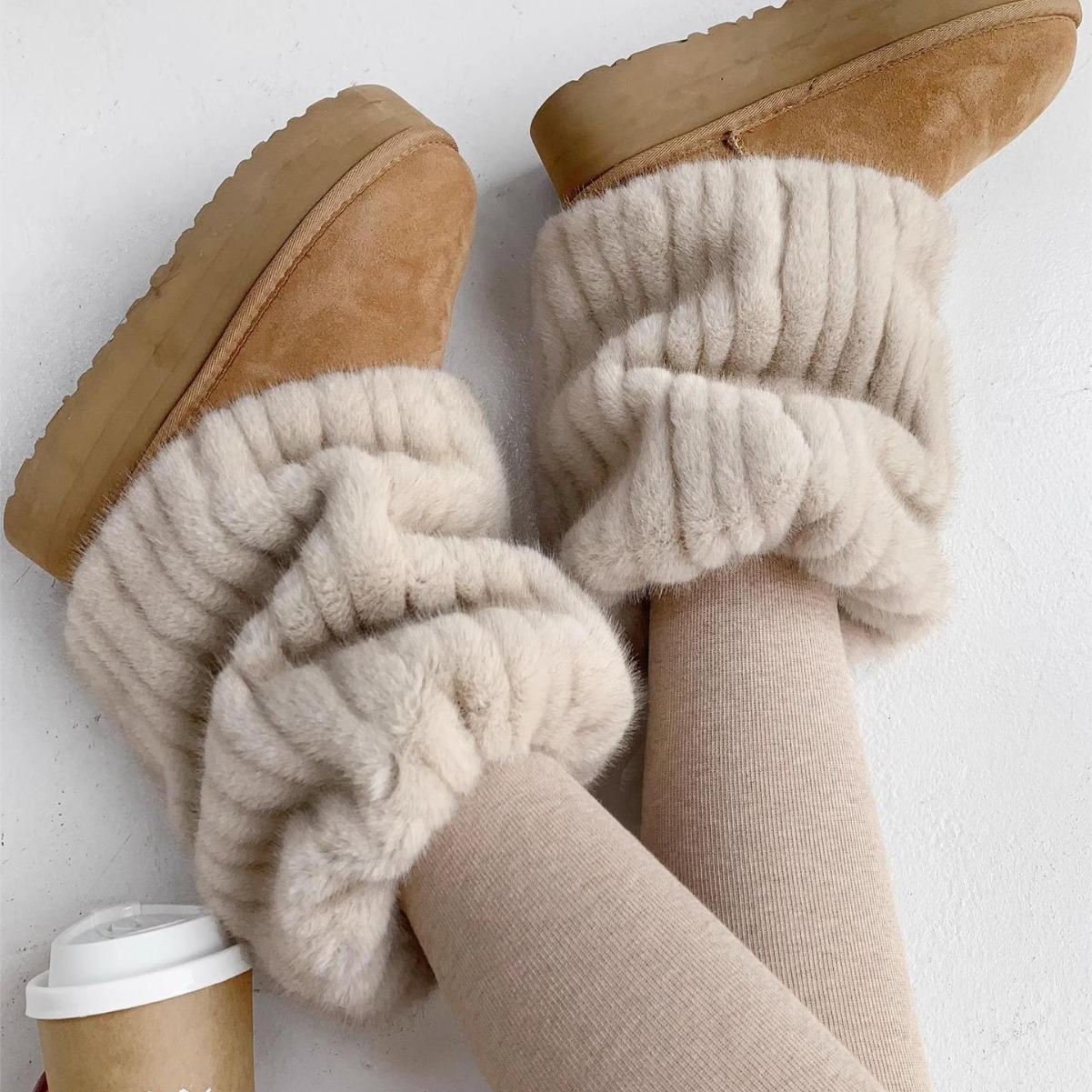 Scaldamuscoli autunnali e invernali, stivali da neve, calzini Y2k, calzini caldi in pelliccia, coprigambe in pelo spesso, calzini caldi in pelliccia sintetica per ragazze sexy_voghion.com