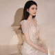 2023 New French Fishtail Light Wedding Dress Dress High Wedding Bride Tail Elegant Super Fairy Outgoing Yarn