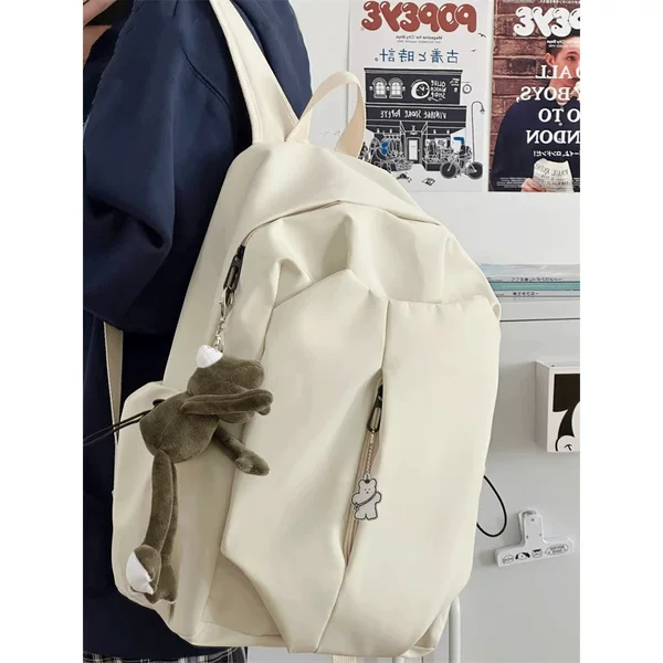 Schoolbag Male College Students Ins Simple Large Capacity Backpack Female Junior High School Students High School Travel Backpack
