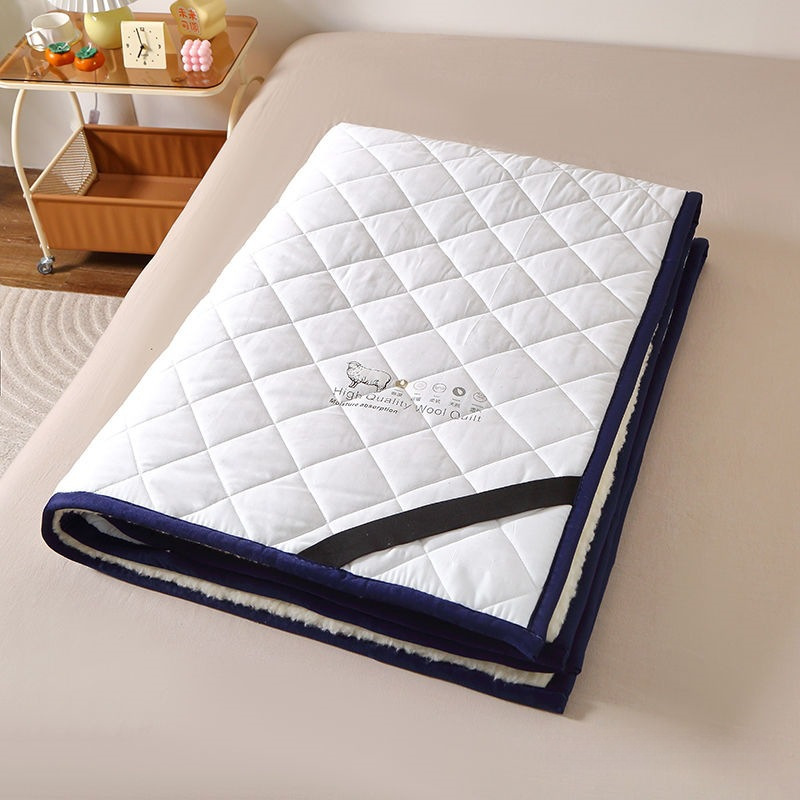 Hilton Wool Mattress Australian Pure Wool 1.68m Thickened Warm Lamb Velvet Cushion Home