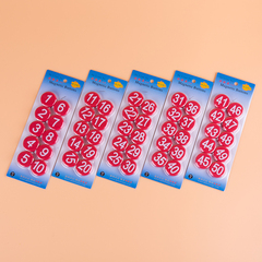 批發1-50彩色圓形平面數字磁鐵貼 辦公教學用白板黑板磁扣磁粒磁