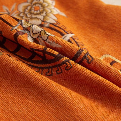 Business Gift Companion Gift Chenille Floral Sofa Cushion 45 Square Bedside Large Cushion