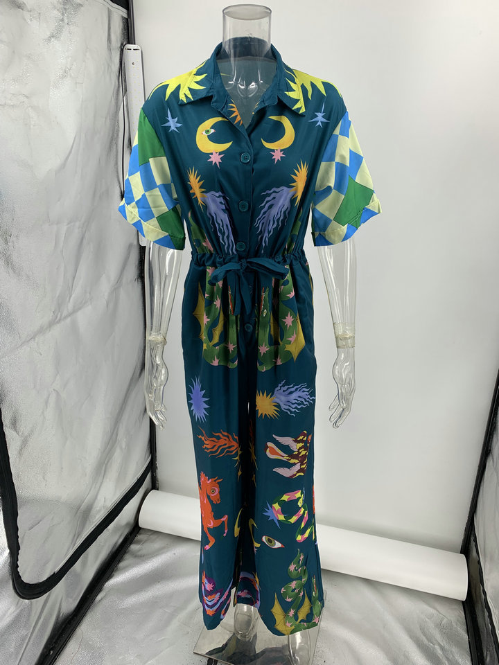 Women's Street Casual Printing Full Length Printing Jumpsuits display picture 7