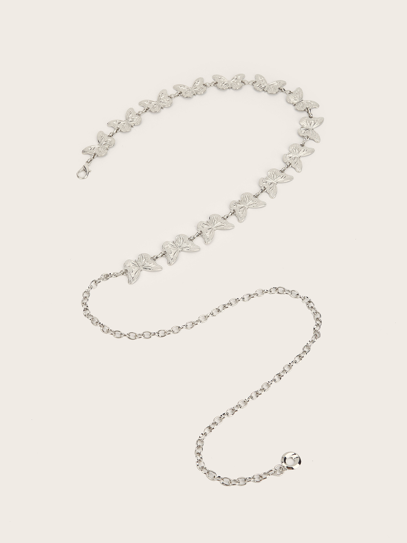 90g Weight Waist Chain Classification 1 Piece Quantity Casual, Daily, Shopping Occasion Metal Material Butterfly Pattern Women's Gender IG Style Style Gold, Silver Color Wholesale Jewelry IG Style Butterfly Metal Waist Chain 2