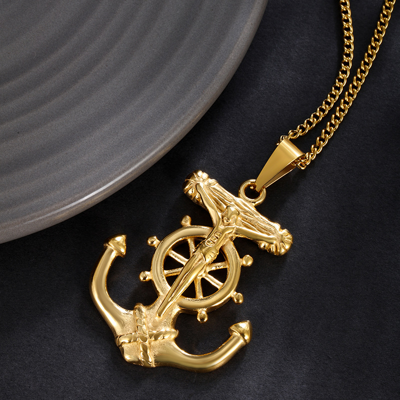 Joyas de Xuping personalidad ancla de barco colgante de acero inoxidable moda hip hop punk accesorios colgante hombre