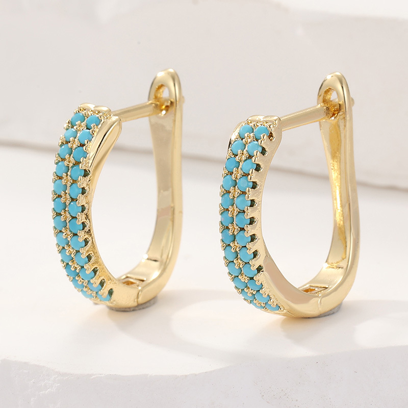 Morning Moon Cross-Border Earrings Hong Kong Style Retro Vintage Fresh Style Hoop Earrings Source Supply