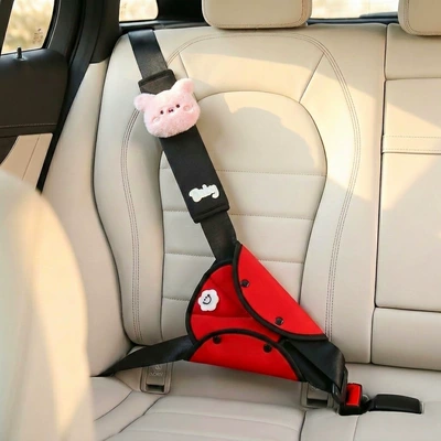 Protective Cover, Cartoon Car Seatbelt, Seat belt shoulder pad - regulator-piggy-shoulder-pads-red