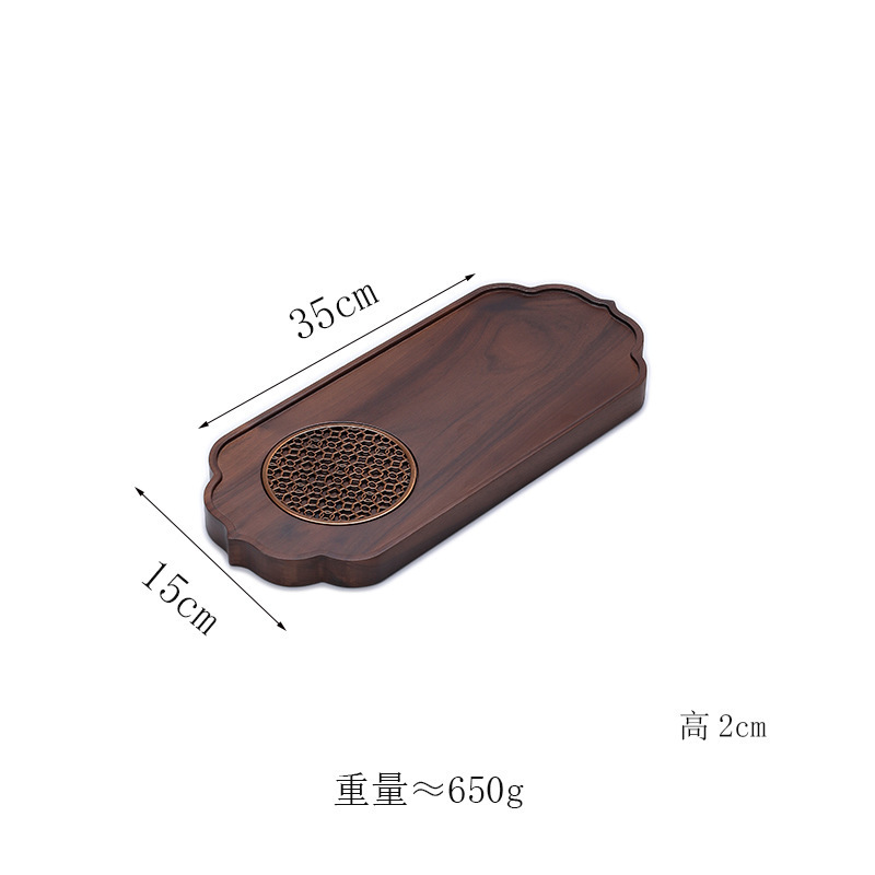ウォールナット無垢材トレイ ティートレイ 不規則な木製トレイ 木製スナックトレイ コーヒーカップベーストレイ 朝食トレイ|undefined