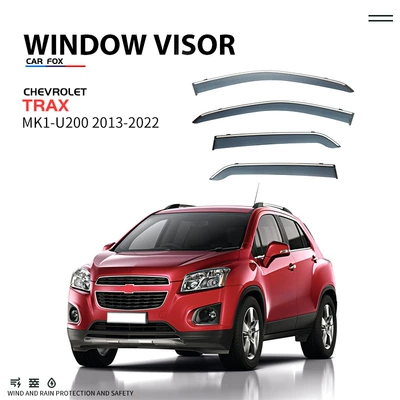 Suitable for Chevrolet Chuangku Car Window Rain Shield Chevrolet Trax Window Visor (Rain shield) - standard-packing-without-logo-chuangku-trax-mk1-u200-2013-2022-pc-silver-bright-window-rain-shield