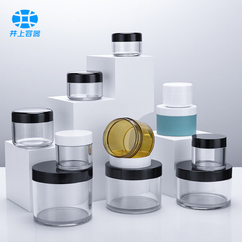 30g50g80g100g cosmetic cream bottle pet injection thick wall frosted plastic bottle wide mouth facial cream jar