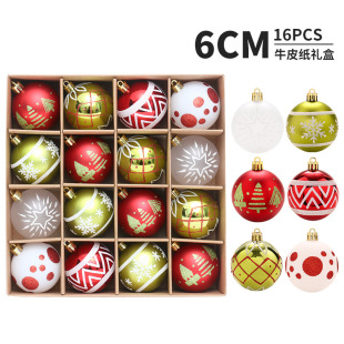 Christmas Decorations 16 Christmas Balls to Decorate Christmas Tree Pendants Party Painted Decorative Balls Christmas