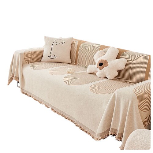 ins high-end geometric modern sofa cover cloth chenille sofa towel anti-cat scratch sofa cover universal for all seasons