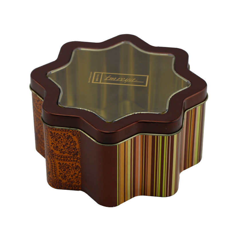 创意巧克力铁盒 PVC开窗巧克力包装盒 金属巧克力铁盒 可视透明盖