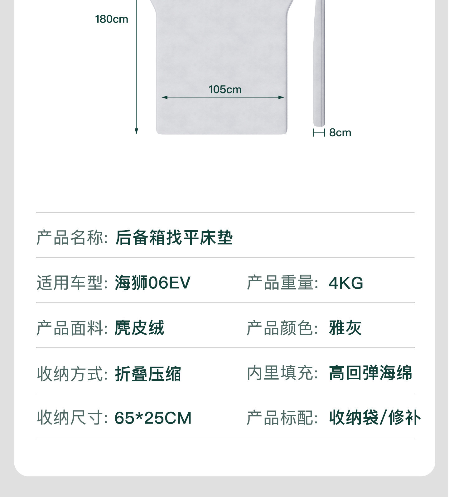 Suitable for the Sea Lion 06EV, a special car-leveling sleeping pad, trunk mattress, inflatable bed for sleeping in the car