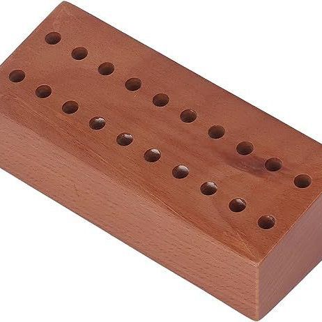 修表工具 螺丝刀架螺丝批架 20孔螺丝刀座 20孔实心螺丝批座木架