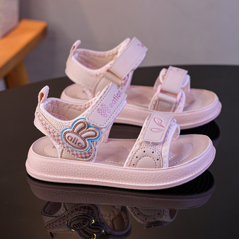 Zapatos de playa huecos para niñas 2026 verano nuevo niño moda sandalias versátiles zapatos de princesa de dibujos animados image 3