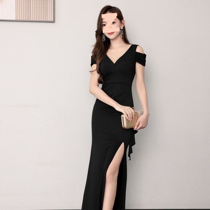 New Style Workwear, Slim-Fitting Dress, Elegant Low-Cut Sexy Pure Desire Dress, Nightclub Women's Clothing, Bodycon Dress