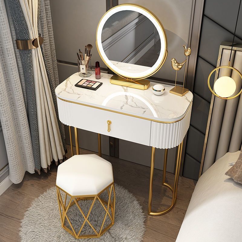 Simple Dressing Table, Light Luxury Nordic Dressing Table, Small Apartment Dressing Table, Internet Celebrity Style Mini New Bedroom Dressing Table