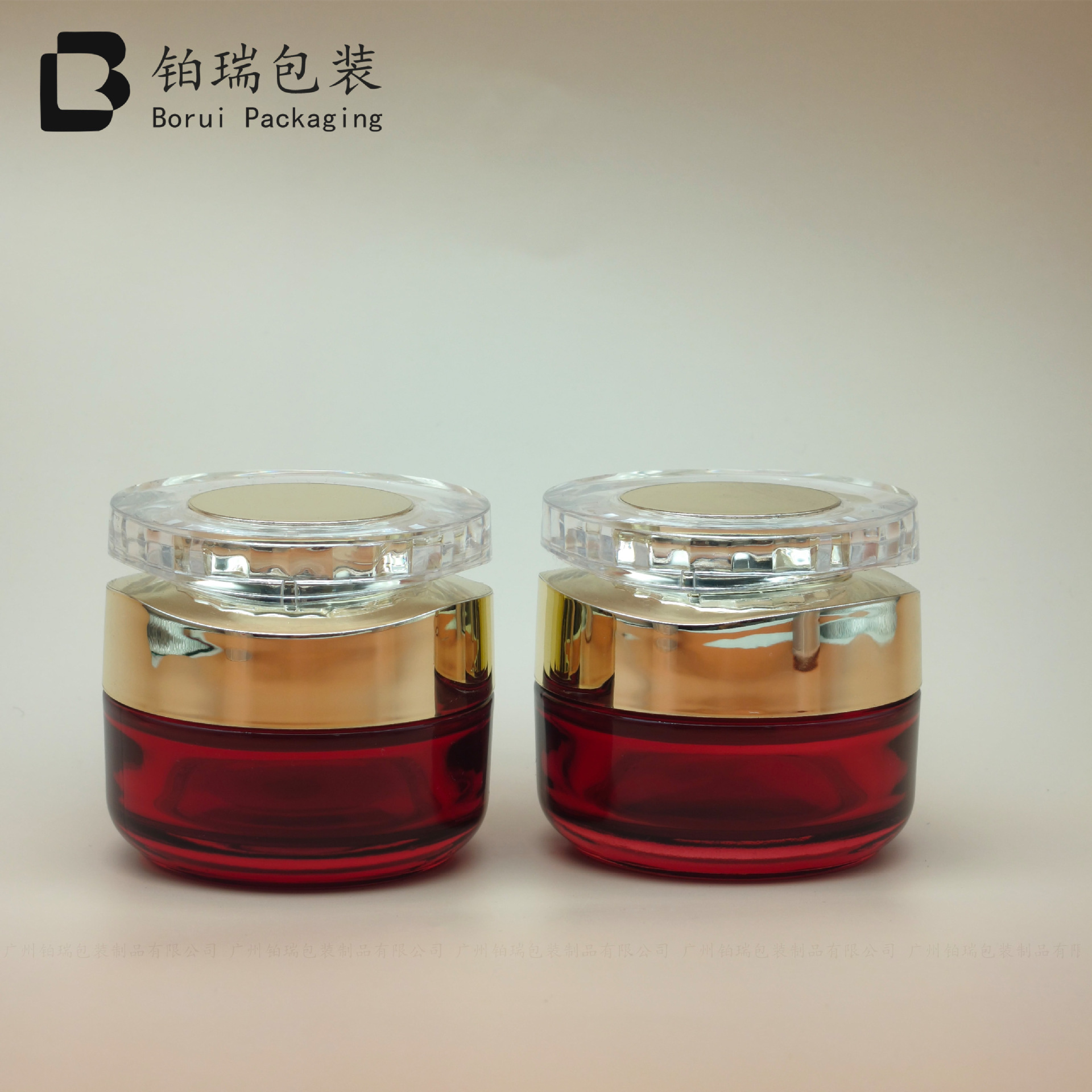 厂家现货批发化妆品玻璃瓶50g螺纹口膏霜瓶贵妇面霜分装瓶轻奢款