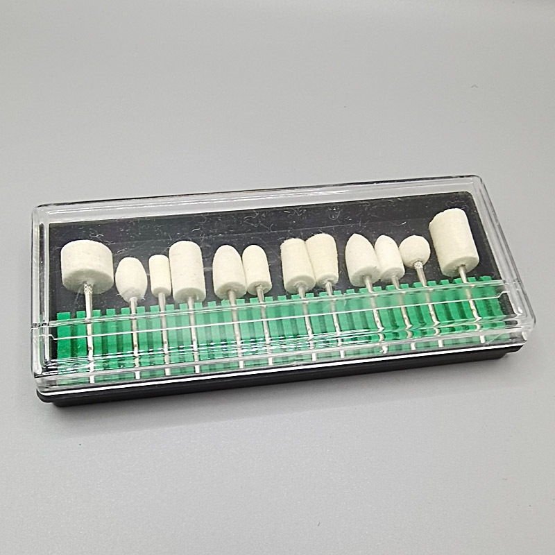 Juego de 12 cabezales de pulido de lana para taladro de uñas, cabezal de pulido de uñas eléctrico, juego de cabezales de pulido de lana, cabezal redondo.