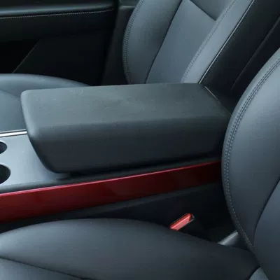 Suitable for the New Model Y/3 Armrest Box Cover, New Model 3 Protective Cover, Tesla Center Console Armrest New Model (Armrest box pad) - old-m3y-black-handbag-model