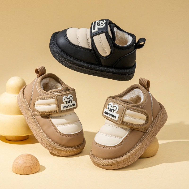 Baby Snow Boots Winter 1-3 Years Old Toddler Shoes Soft Sole Baby Girl Cotton Shoes Boys Fleece-Lined Short Boots to Heattech