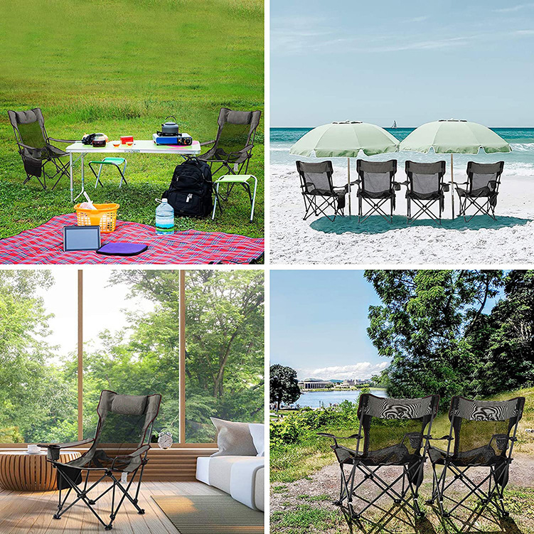 戶外摺疊沙灘椅超輕車載午休躺椅便攜式靠背懶人坐躺兩用釣魚椅子