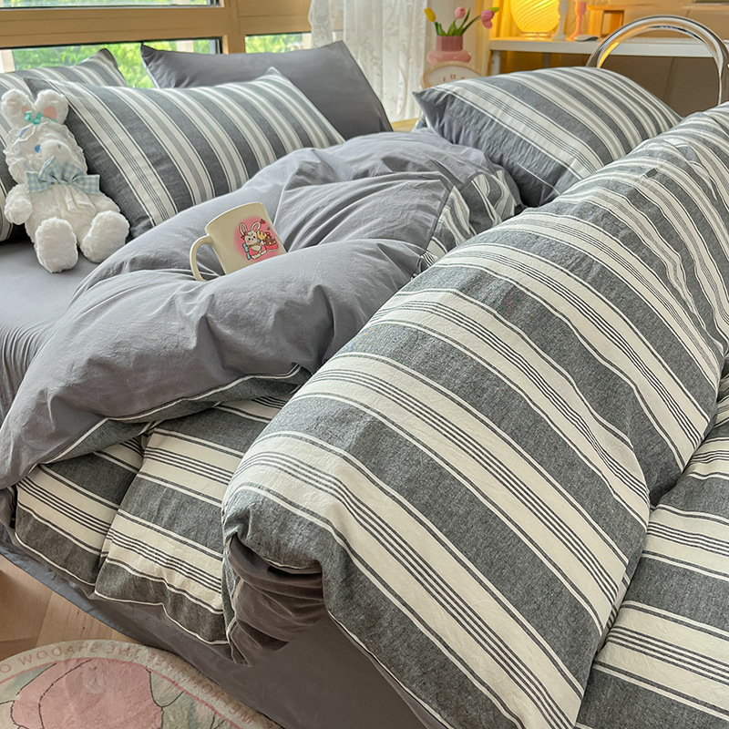 100% cubierta de edredón de algodón cubierta de edredón de dormitorio de estudiantes 150 * 200 cubierta de edredón