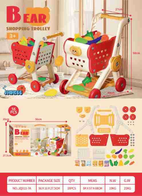 Carrito de compras juguetes para bebés pequeños carritos de mano para niños en casa Fruit Chopper Supermercado para niños y niñas cocina para niños