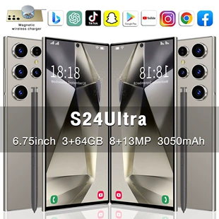 Смартфон S24Ultra, Android 4G, дисплей 6.75″, аккумулятор 3050 мАч, варианты 3+64 / 8+? ГБ