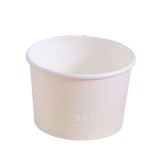 Disposable paper bowl wholesale printable small batch custom round food grade takeaway packing box thickened