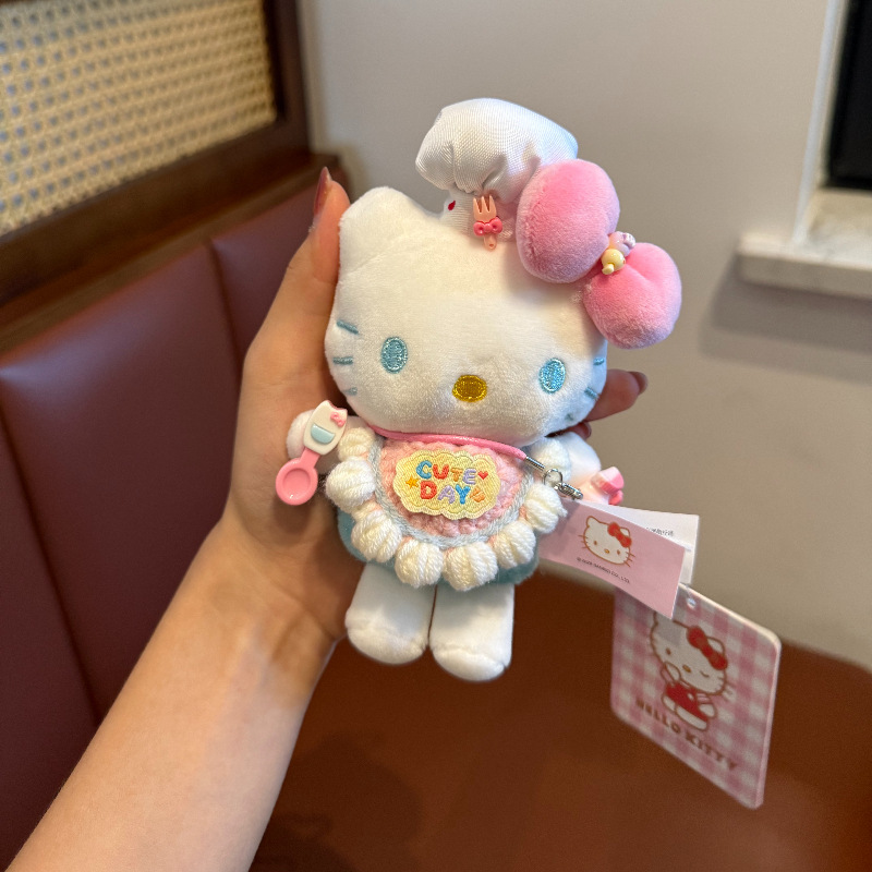 正版kt挂件HelloKitty三丽鸥毛绒公仔玩偶钥匙扣可爱包挂饰礼物|undefined