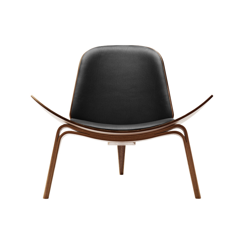Silla nórdica moderna con respaldo para sala de estar y balcón