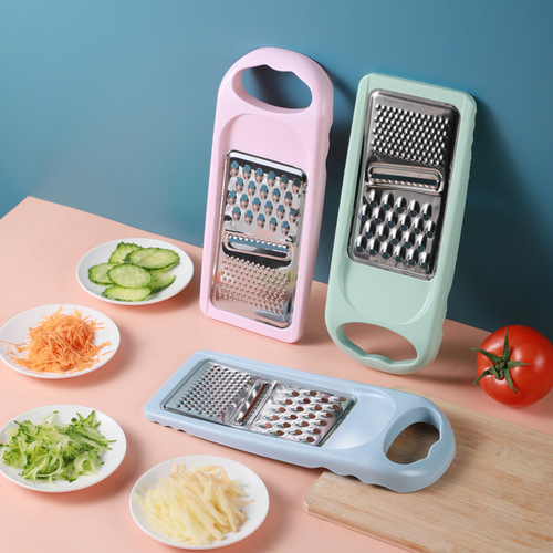 Multifunctional vegetable cutter Kitchen household three-in-one potato grating, cucumber slicing, garlic radish grater