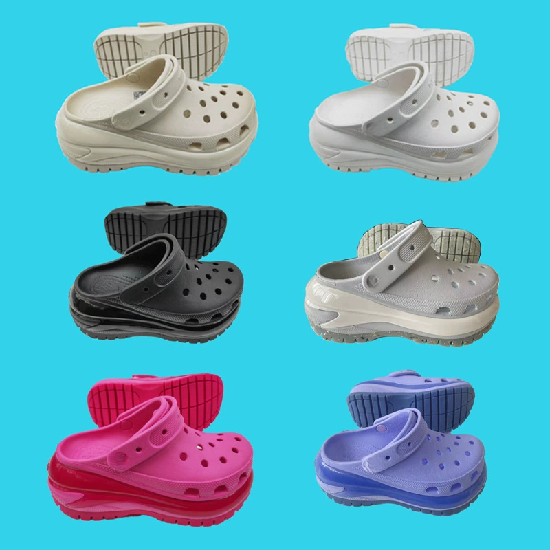 2024 новые световые колесные пещерные туфли весной и осенью носить толстые подошвы, чтобы увеличить повседневные пляжные туфли, противоскользящие сандалии