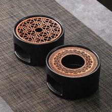 温茶器蜡烛底座茶炉保温暖茶器小暖炉蜡烛托加热茶炉底座直身陶瓷