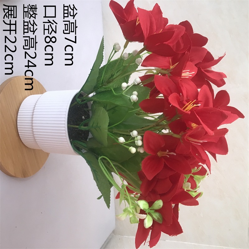 Pequeña imitación de flores falsas decoraciones de sala de estar decoración de mesa de té flores de plástico mano flores falsas plantas decoraciones