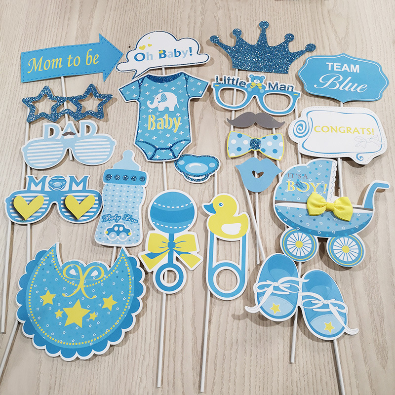 Accesorios de fotos de unicornio bebé BABY SHOWER niño niña bebé fiesta pañal globo accesorios