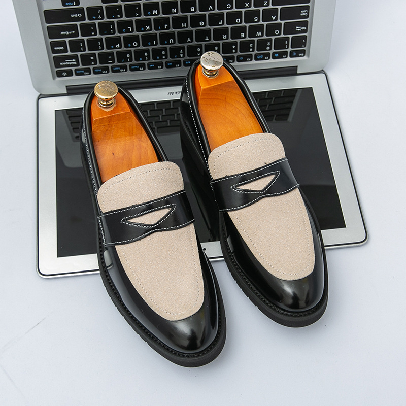 Zapatos Lofu para hombre, zapatos casuales de nuevo estilo de gran tamaño transfronterizo, zapatos de guisantes de un pie para hombre de moda, zapatos de cuero de negocios de comercio exterior
