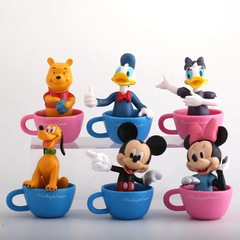 ミッキーとミニーのオールドダックコーヒーカップフィギュア、ハンドメイドモデル玩具、ドール、ハンドブラインドボックス完成品を6種類卸売直販