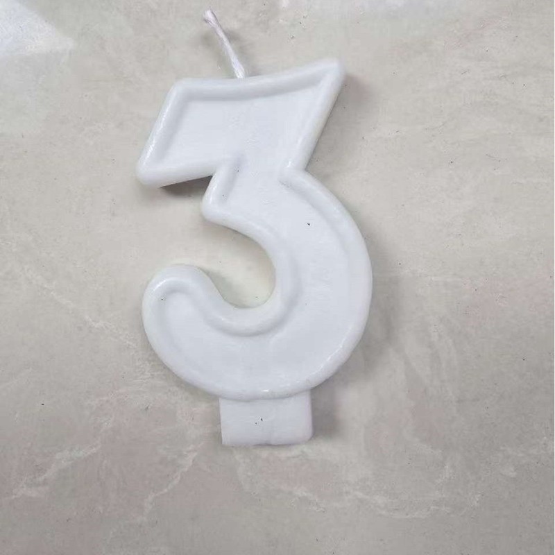 厂家直销跨境专用各种粘粉数字0-9生日蛋糕蜡烛白胚派对发光|undefined