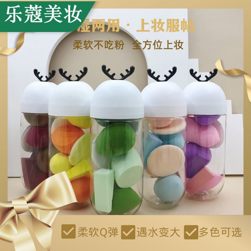 美妆蛋超软不吃粉斜切化妆蛋蛋海绵干湿两用彩妆套装粉扑定妆气垫