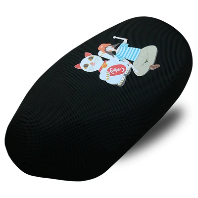 battery car cushion seat cover | Electric car cushion - mesh-she-and-her-cat-small-size-black