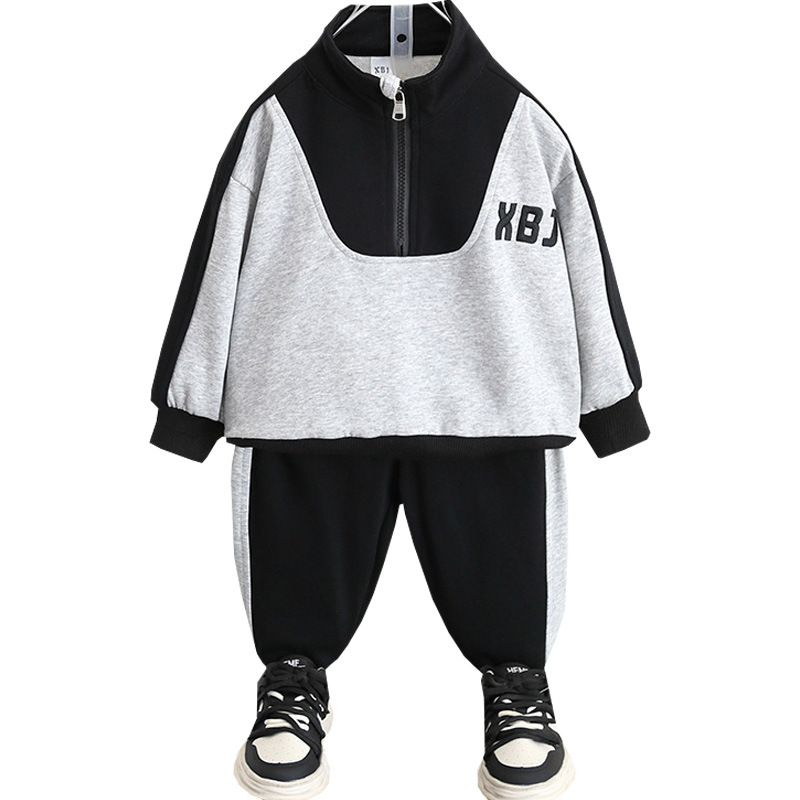 5971 Traje de suéter de otoño para niños a principios de otoño, ropa deportiva hermosa y de moda para niños de dos piezas