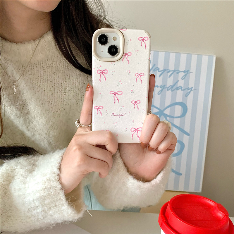 45g Weight iPhone Applicable Brands Phone Cases Classification tpu Material Ditsy Floral, Bow Knot Pattern Cartoon Style, Cute Style Tpu Ditsy Floral Bow Knot Cartoon Style Cute Phone Cases Phone Accessories 1